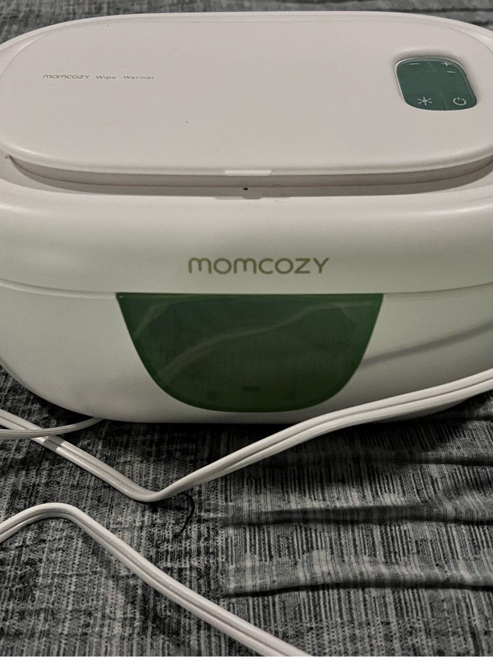 Momcozy White and Green Wipe Warmer — Gentle Heated Wipes